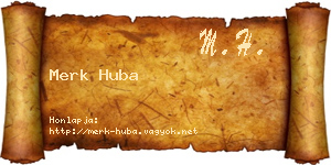 Merk Huba névjegykártya